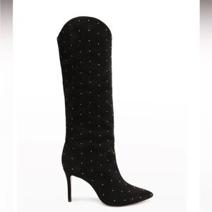Schutz Maryana Suade Black Studded Boots
